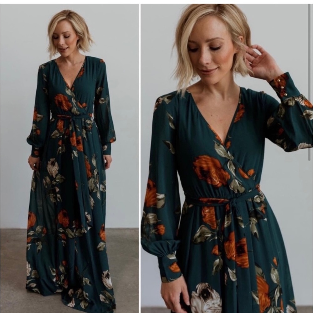 Baltic Born Lydia Deep Topaz Floral Maxi Dress